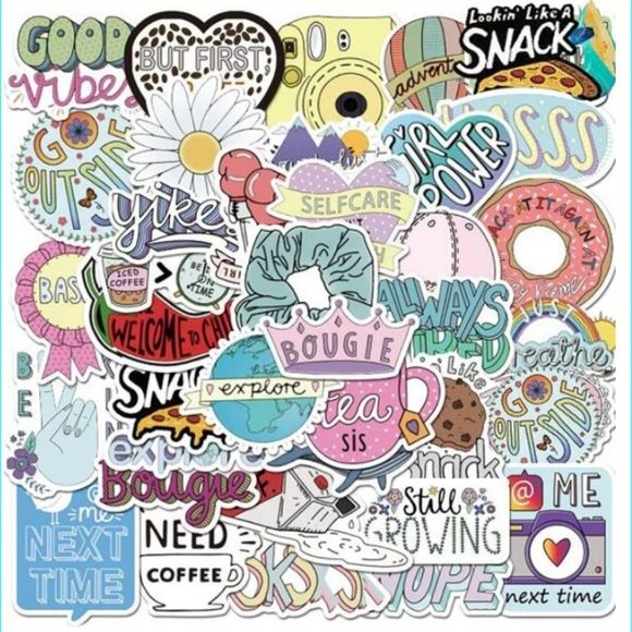 Sticker Supply Other - FREE SHIPPING | 50 Stickers | No Repeats | Waterproof | Reusable | Brand New